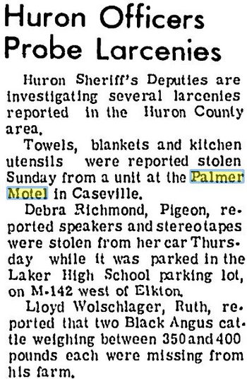 Palmer Motel - Nov 1970 Robbery